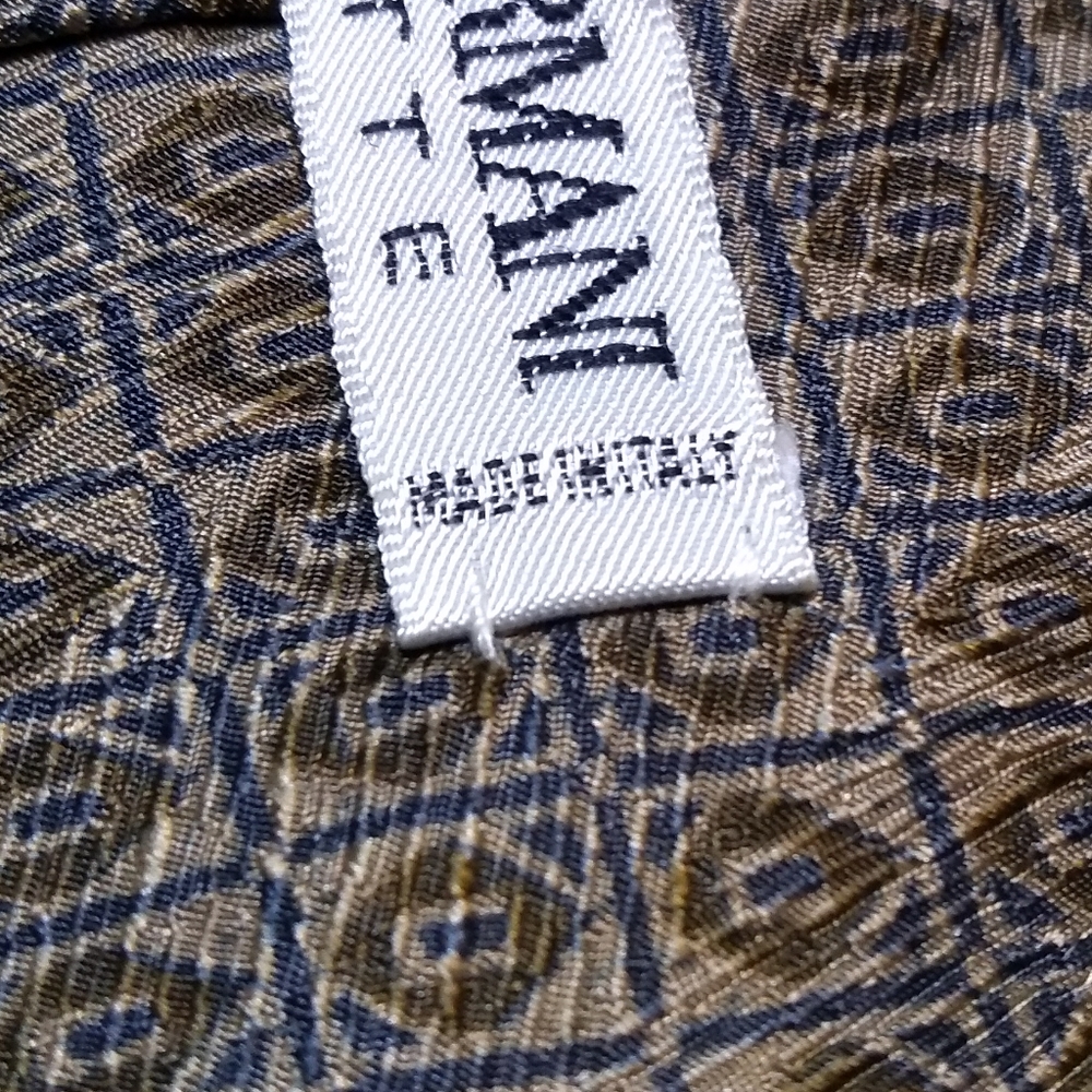 Giorgio Armani Tie, 100% Silk, Blue & Green & Grey Pattern, Made in Italy - Picture 5 of 10